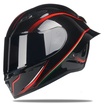 Závodní Full Face Helmu off road motocross uhlíku obraz povrchu kask, Casco De Moto Motociclista schváleno DOT