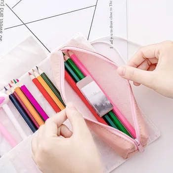 Nová Tužka Tašky Kreativní Tkaniny Pero Box Pouzdro Kanceláři Školy Stacionární Zásoby