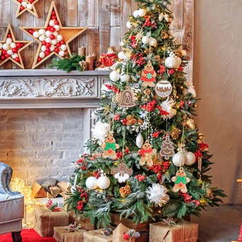 12ks Vánoční Strom Dekorace Závěsné Dekorace Visí Vánoční Výzdoba Visí Přívěsek