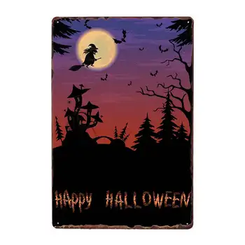 Nový Styl Halloween Kovové Plechové Znamení, Vintage Dýně Trik nebo Léčbě Retro Nástěnné Plakát Bar Cafe Club Domova WY64