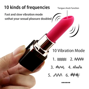 Přenosný 10 Rychlostí Mini Rtěnka Vibrátor Dobít Kulka G-spot Masáž Klitorisu Stimulátor Produktu Erotické Sexuální Hračky pro Ženy