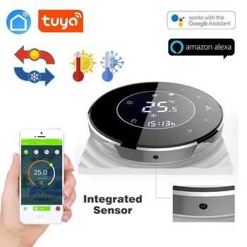Tuya app 4 Potrubí WiFi Inteligentní Centrální klimatizací, Termostat Regulátor Teploty 3 Speed Fan Coil Jednotky