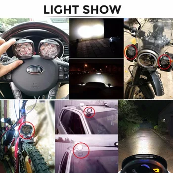 1ks LED Motocykl Světlomet Mlhový Světlomet 15W 1500Lm Auto Skútry Truck Mlhové Bodové Světlo DRL Motorka Pracovní Reflektor 12V Bílá