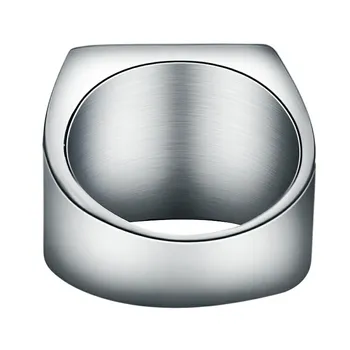 Pánské Square Ring Jednoduché Leštěné Nehty Geometrické Prsteny pro Muže z Nerezové Oceli, Punk, Hiphop Pečetní Prsten Šperky velkoobchod