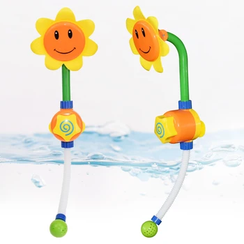 Nové Dětské Vodní kohoutek Sprcha Stříkací Vodní Lázni Hračky Funny Vany Slunečnice Sprchová Baterie Koupání, Hračky Pro Děti, Děti Dárek
