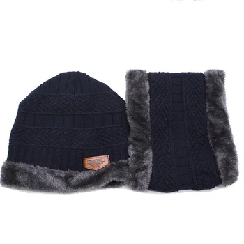 2019 nové zimní módní ležérní pletené čepice muži plus sametové tlusté teplé čepice venkovní větruodolný studené klobouky
