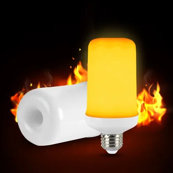 LED Efekt Plamene Žárovka E27 Led Dynamické Plamen Emulace Dekor Lampa Dobíjecí Požární Blikání Noc Lampada led Ampule 9W