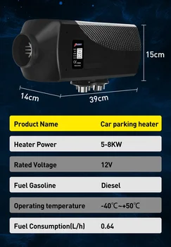 Auto Ohřívač 8KW 12V webastos Vzduchu Naftové Topení Eberspacher nezávislé Topení s Dálkovým ovládáním LCD displej pro Motorové Vozíky