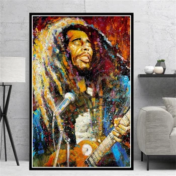 Bob Marley Zpěvák Hvězda RIP Plakát Wall Art Obraz Plakáty a Tisky na Plátno Malování na Pokoj Domácí Dekor