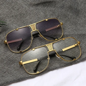 Značka Design Náměstí sluneční Brýle Nové Módní Ženy, Muže Vintage Metal Sluneční brýle Luxusní Brýle UV400 Odstíny Brýle gafas de sol