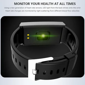 Inteligentní kapela D5 Monitor Srdeční Frekvence, měření Krevního Tlaku Náramek Vodotěsné Chytrý Náramek Zprávy Připomenutí Pro IOS Android