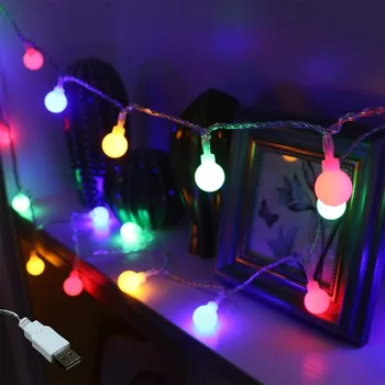 Vánoční Světla 2m 3m 5m 10M LED String Světlo USB Vodotěsné Víla Světla Pro Svatební Party Holiday Světla LED Vánoční Koule 5V