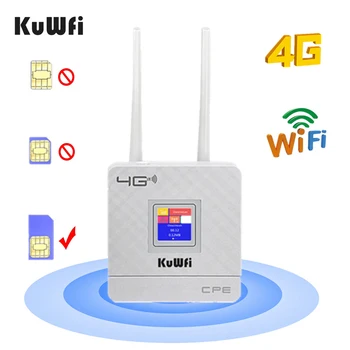 KuWfi 150Mbps Wireless CPE Routeru 4G Sim Karty Wifi Router KAT4 4G LTE FDD/TDD Odemknout Router S Externími Anténami WAN/LAN RJ45
