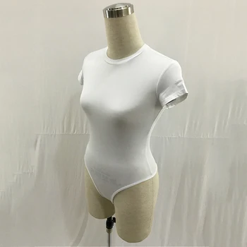 Polyester ležérní krátký rukáv letní kombinézu ženy Plná barva rompers dámské kombinéza 2019 tělo