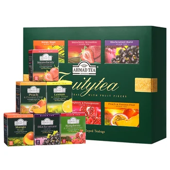 Doprava zdarma Yaman AHMAD TEA šest ovocný černý čaj English vynikající čaj dárkový box 60 sáčků