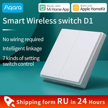 Aqara Smart Wireless Switch D1/ Vypínačem D1 ZigBee Připojení Pracovat s Aqara Hub Brána Xiaomi Mi Domů APP Dálkové ovládání