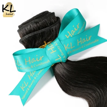 KL Brazilské Tělo Vlna Vlasy, 3 Svazky Jednat Lidské Vlasy Extensions Remy Vlasy Tkát Přírodní Barva Černá 3ks/Mnoho Dvojité Útku M