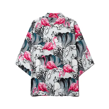 020 Létě Opalovací Krém Oblečení Carp Print Kimono Muži Ženy Japonském Stylu Tradiční Svetr Yukata Streetwear Haori Oblečení
