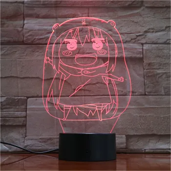 Lampara Himouto Umaru-chan 3D Noční Světlo DIY LED Barvu Měnící Osvětlení Akční Obrázek Hračky Pro Děti, Stolní Lampa