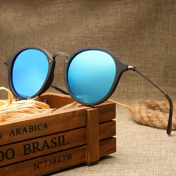 Lepší Pro Dřevo Acetát Dřeva Polarizované sluneční Brýle Retro Slitiny Brýle Sluneční Brýle Pro Muže a Ženy, UV400 BT2447