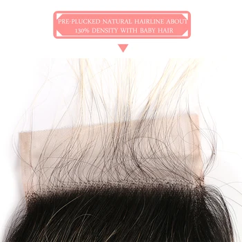 Brazilský Tělo Vlna Vlasy Svazky S Uzávěrem, Ali Queen Vlasy 1B/613 Syrové Lidské Panenské Vlasy S 4x4 Pre-Oškubané Vlasů Uzavření