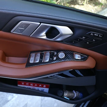 4 Ks ABS Chrome Auto, Okna, Výtah Tlačítko Rám Čalounění Příslušenství Pro BMW X5 G05 X7 G07 2019 Levostranným řízením