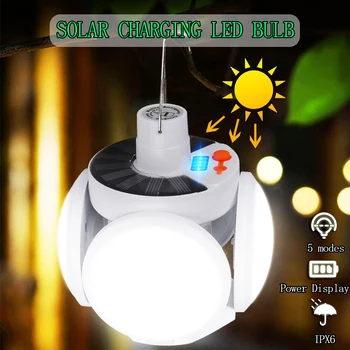 42LED Solární Světla Žárovka LED Garage Light Solární Nouzová DC Dobíjecí Přenosné Svítilny Camping Světlo pro Noční Lampa BBQ Výlet