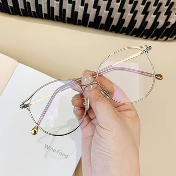 Legované Crystal Cat Eye Brýle Rám Pro Ženy Nadměrných Jasné Objektiv Duté Eyeglases Dámy Počítač Brýle Transparentní Odstíny