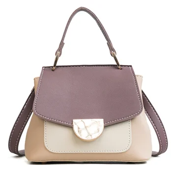 Kontrastní barva Malé Tote bag 2020 Módní Nové Vysoce kvalitní PU Kůže Ženy Značkové Kabelky, Cestovní Rameno Messenger Bag