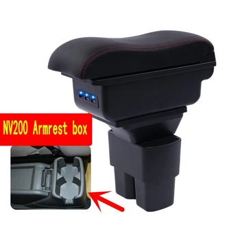 Auto Středové Konzole, loketní Opěrky Úložný Box pro Nissan NV200 evalia loketní opěrka box S rozhraním USB 2019 2011 2013 2016