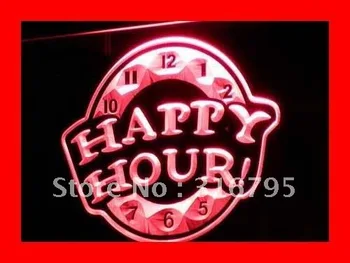 I257 HAPPY HOUR Pivo Bar Pub Club NOVÉ LED Neonové Světlo Znamení, On/Off Spínač 20+ Barvy, 5 Velikostí