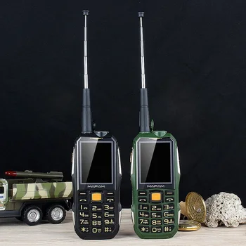 Mafam M2+ Robustní Nárazuvzdorný Outdoorový Mobilní Telefon UHF Hardwaru Intercom Walkie Talkie SOS Vytáčení na Opasek Powerbank GSM Facebook