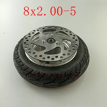 Vysoce kvalitní 8x2.00-5 Bezdušové Pneumatiky Kola Pneumatiky +disk použít pro Pocket Bike, MINI Bike Elektrický Skútr