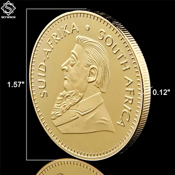 5KUSŮ 1967 Krugerrand Fyngoud 1 OZ Fine Gold Repliku Jižní Africe Replika Mince Paul Kruger Pamětní Kovové Mince