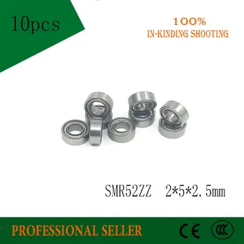SMR52ZZ ABEC-3 (10KS) 2X5X2.5 mm z Nerezové Oceli Miniaturní Kuličková Ložiska SMR52ZZ