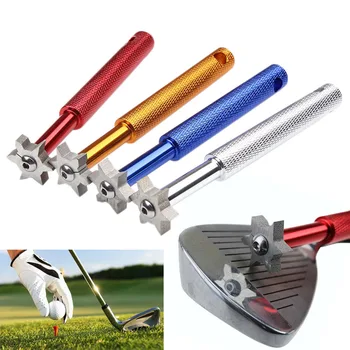 Golf dodává Nové 1ks 6 Blade Golfové Železa A Wedge Club Tvář Groove Tool Sharpener Cleaner Pro V U Náměstí