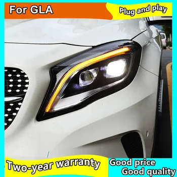 Car Styling Hlavy Lampa Pro Benz GLA 200 220 260 2016 2018 přední Světla LED Světlomet pro Denní svícení DRL Bi-LED LENS