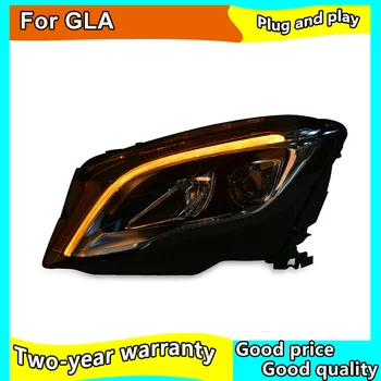 Car Styling Hlavy Lampa Pro Benz GLA 200 220 260 2016 2018 přední Světla LED Světlomet pro Denní svícení DRL Bi-LED LENS