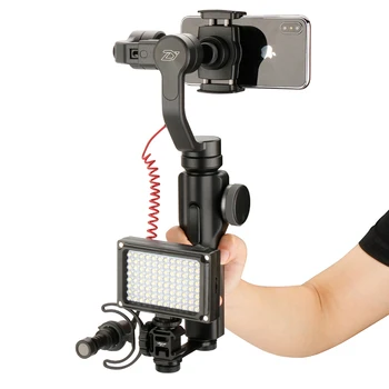 Handheld Gimbal Cam Příslušenství LED Světlo, Mikrofon, Prodlužovací tyč pro DSLR DJI Osmo Mobilní 4 3 Kapsy Mount Zhiyun Hladké 4 3