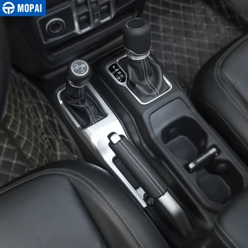 MOPAI Auto 4WD zámek Řadící Panel Dekorace Kryt Samolepky pro Jeep Wrangler JL 2018+ Doplňky pro Jeep Gladiator JT 2018+