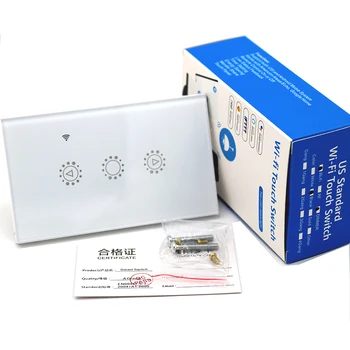 Led Stmívač 220v Inteligentní Wifi Switch Dotykové Ovládání Plynulé Stmívání Switch Kompatibilní S Alexa Google Domov Ewelink APLIKACE