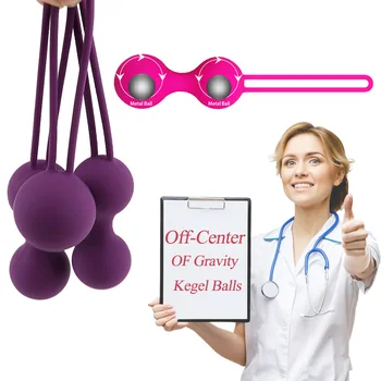 Lékařský Silikon Kegel Balls Vaginální Zpřísnění Cvičení Zařízení Koule Bezpečný Ben Wa Míč pro Ženy vaginální masér