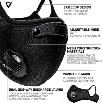 Lebka Tisku Maska na obličej Dýchací Filtr Vítr-důkaz A Udržovat v Teple Maska Venkovní Sportovní Maska