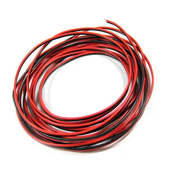 2póly červená+černá PVC 1mm Měděné jádro drát 12V izolované prodlužovací kabel drát pro led pásek