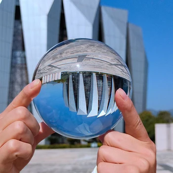 100 mm z čirého Skla Crystal Ball Lensball Umělé Crystal Healing Sphere Fotografie Rekvizity, Dárky Hot prodej Dárek Dekorativní Koule