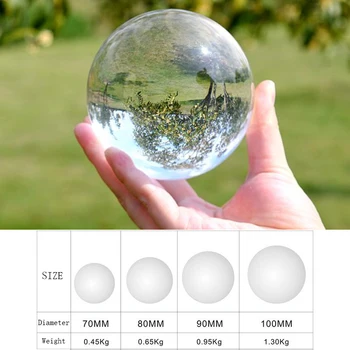 100 mm z čirého Skla Crystal Ball Lensball Umělé Crystal Healing Sphere Fotografie Rekvizity, Dárky Hot prodej Dárek Dekorativní Koule