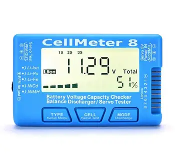 Adeeing RC CellMeter 8 Digitální Kapacita Baterie Checker Rovnováhu Vykladače Servo Tester