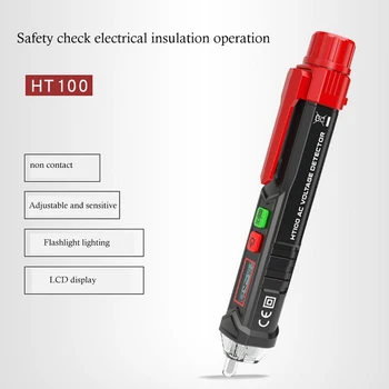 HT100 Napětí Tester Pen AC Detektor Napětí Duální Citlivost Tester Zvukové a Světelné Signalizace Napětí Tester Non-kontakt Voltmetr