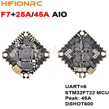 1KS HIFIONRC F7 AIO 25A/45A Řízení Letu BLHELI_S [GH30] ESC STM32F722 MCU pro RC FPV Racing Cinewhoop Párátko Potrubí Drone