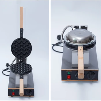 Německo Skladem 110V/220V Elektrický Non-stick Bubble Waffle Maker Vejce Kobliha Vafle Stroj S Časovačem A Kontrolou Teploty